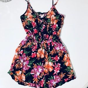 Black Floral Romper
